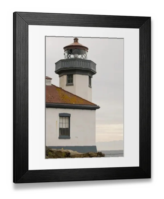 Framed Print : USa, Wa, San Juan Islands. Lime Kiln Ligthouse Haro Strait Framed Print : USa, Wa, San Juan Islands. Lime Kiln Ligthouse Haro Strait