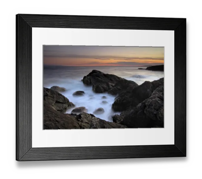 Framed Print : USA, Washington, San Juan Islands. Sunset from Iceberg Point on Lopez Island