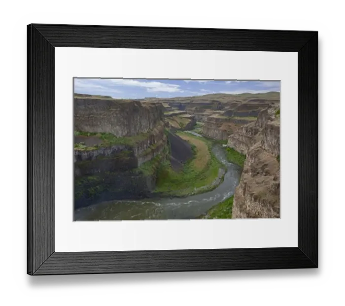 Framed Print : WA, Palouse Falls State Park, Palouse River Canyon
