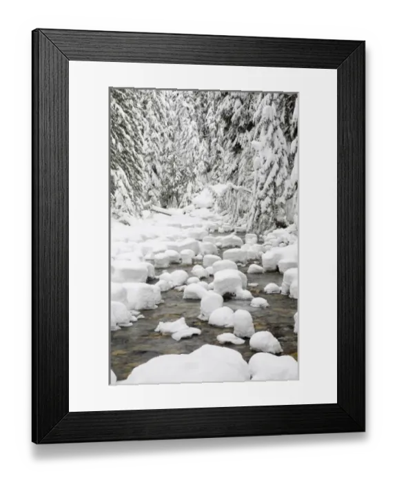 Framed Print : WA, Mount Baker Snoqualmie National Forest, South Fork Snoqualmie River, with a mantle Framed Print : WA, Mount Baker Snoqualmie National Forest, South Fork Snoqualmie River, with a mantle