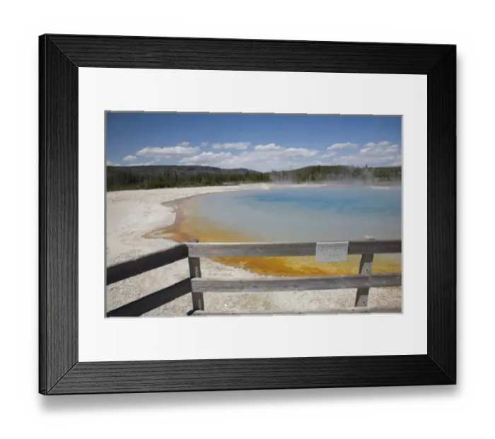 Framed Print : WY, Yellowstone National Park, Black Sand Basin, Sunset Lake Framed Print : WY, Yellowstone National Park, Black Sand Basin, Sunset Lake
