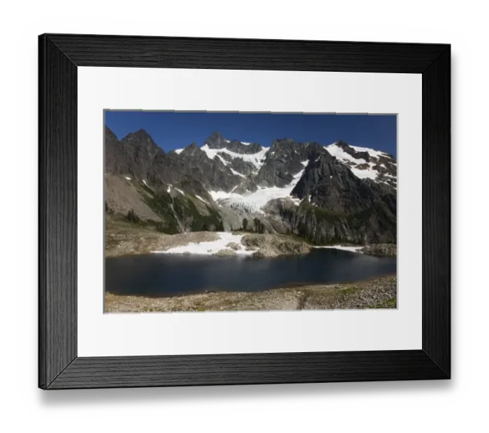 Framed Print : WA, Mt. Baker Wilderness, Lake Ann and Mt. Shuksan Framed Print : WA, Mt. Baker Wilderness, Lake Ann and Mt. Shuksan