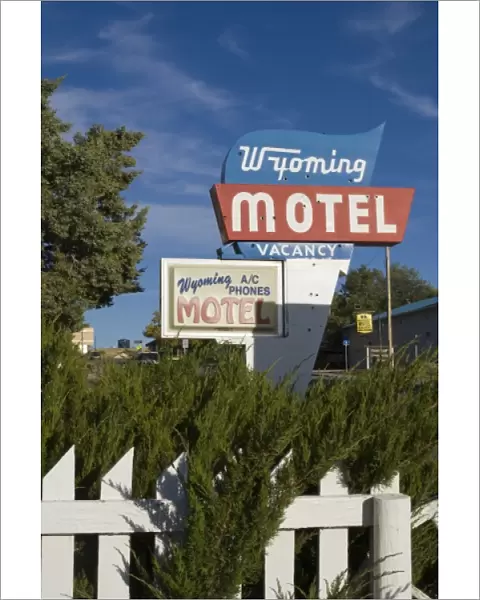 Motel sign, Wyoming, USA
