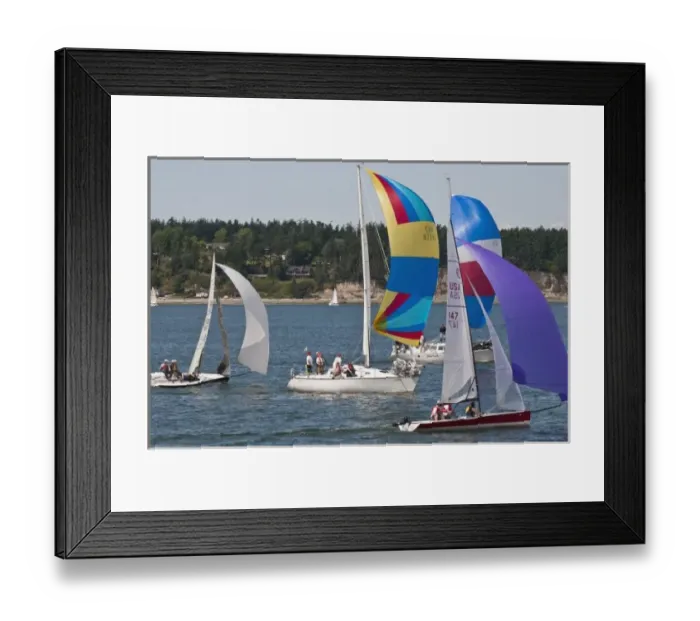 Framed Print : US, WA, Whidbey Island, Coupeville. Annual Whidbey Island Race Week in July hosting