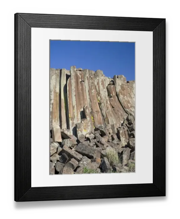 Framed Print : WA, Othello, Columbia National Wildlife Refuge, columnar basalt formation Framed Print : WA, Othello, Columbia National Wildlife Refuge, columnar basalt formation
