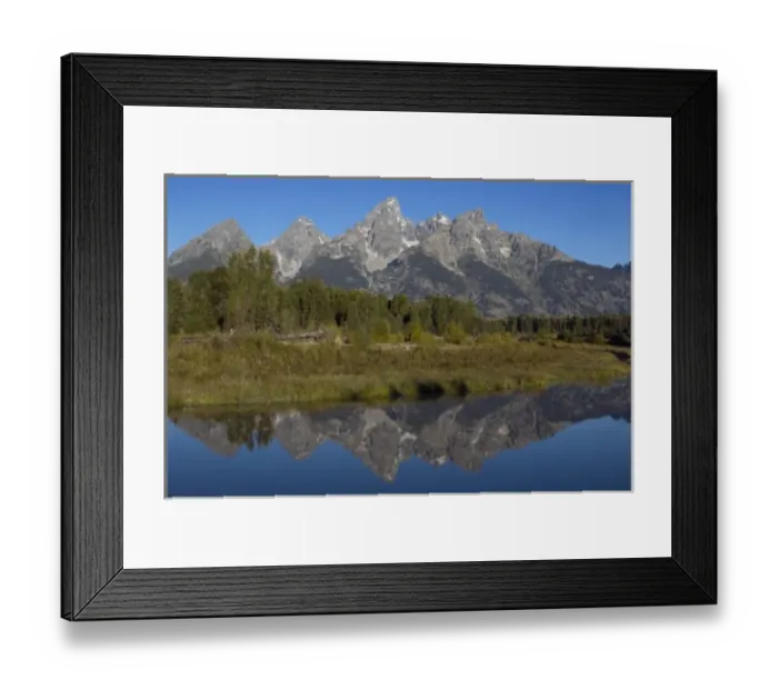 Framed Print : The grand Teton Range seen from Schwabacher Road, Grand Teton National Park, Wyoming, USA