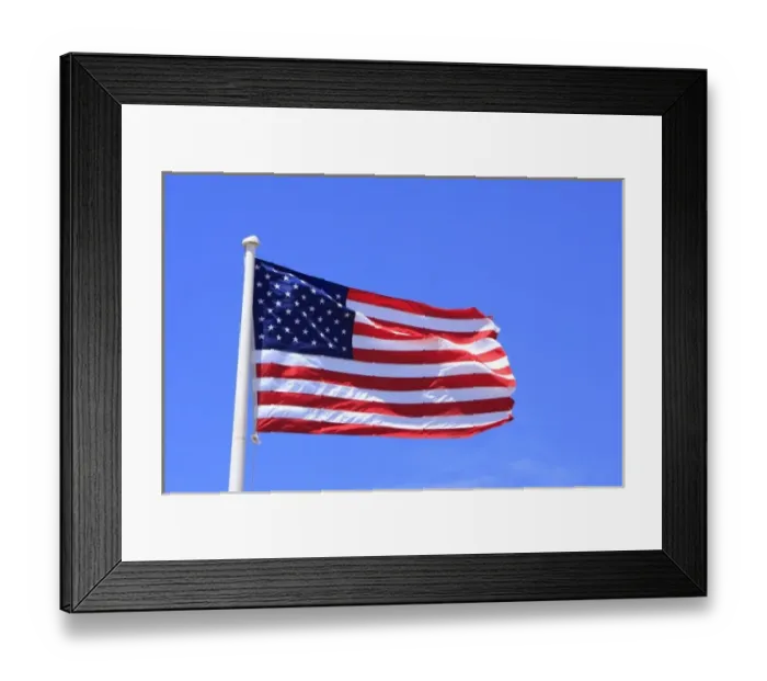 Framed Print : American flag
