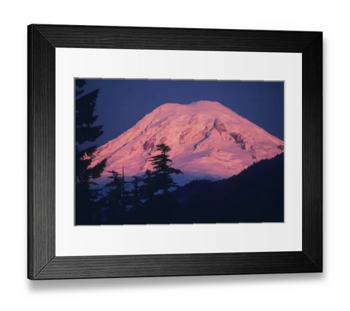 Framed Print : USA, Washington, Mt. Rainier, inactive volcano, 14, 410 feet high, at sunrise from White Pass Framed Print : USA, Washington, Mt. Rainier, inactive volcano, 14, 410 feet high, at sunrise from White Pass