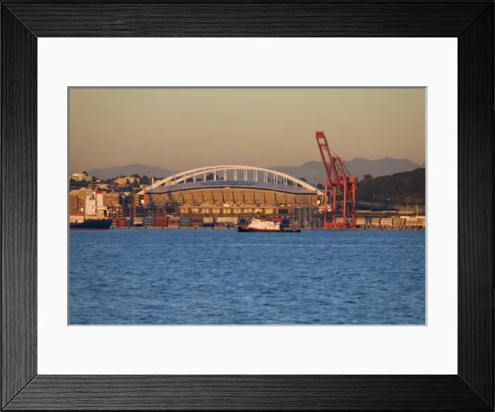 Framed Print : WA, Seattle, Qwest Field and Elliott Bay Framed Print : WA, Seattle, Qwest Field and Elliott Bay