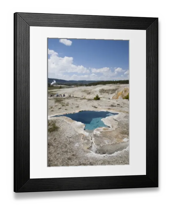 Framed Print : WY, Yellowstone National Park, Upper Geyser Basin, Blue Star Spring