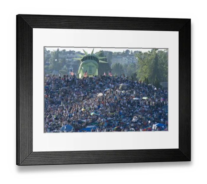 Framed Print : WA, Seattle, Gasworks Park, 4th of July