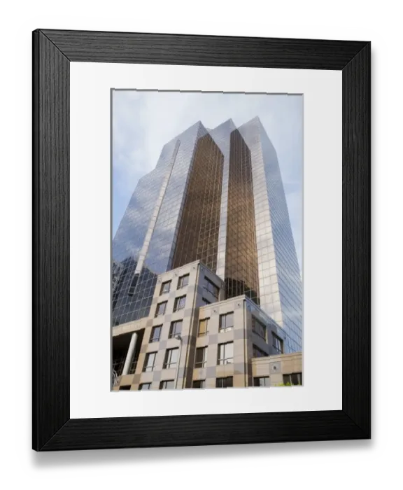 Framed Print : WA, Bellevue, Downtown Bellevue, City Center Bellevue building (2009)