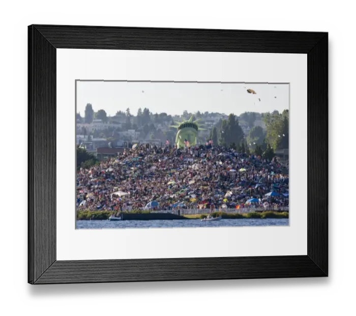 Framed Print : WA, Seattle, Gasworks Park, 4th of July