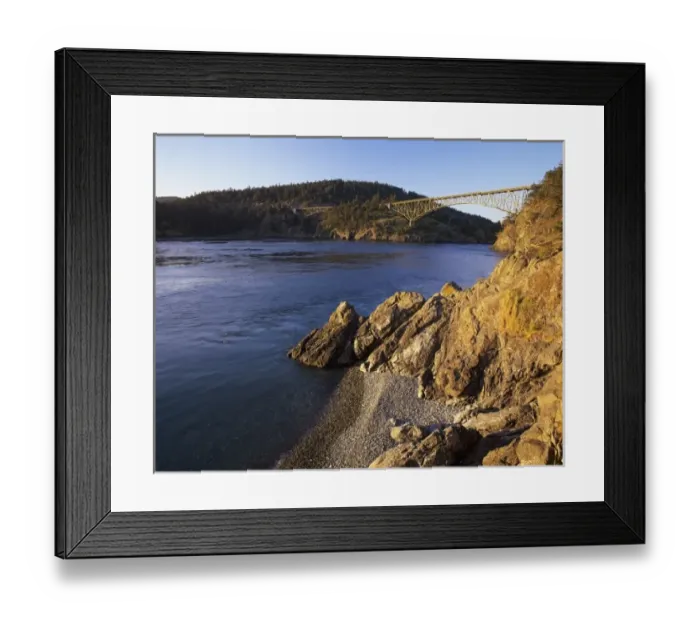 Framed Print : WA, Deception Pass SP, Deception Pass Bridge connecting Whidbey and Fidalgo Islands Framed Print : WA, Deception Pass SP, Deception Pass Bridge connecting Whidbey and Fidalgo Islands