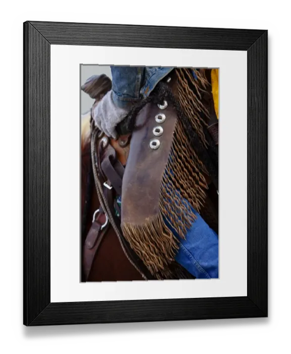 Framed Print : A close up of a cowboys riding gear in Shell Wyoming Framed Print : A close up of a cowboys riding gear in Shell Wyoming