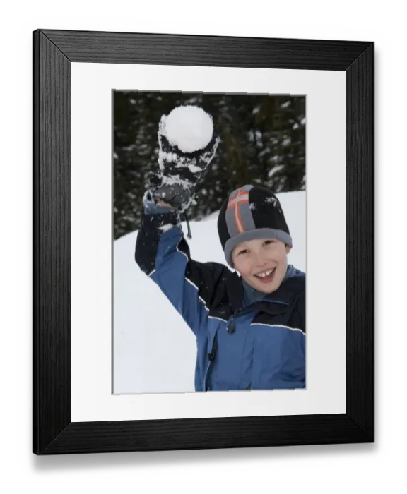 Framed Print : United States, Washington, boy (age 10) with snowball on Crystal Mountain (MR) Framed Print : United States, Washington, boy (age 10) with snowball on Crystal Mountain (MR)