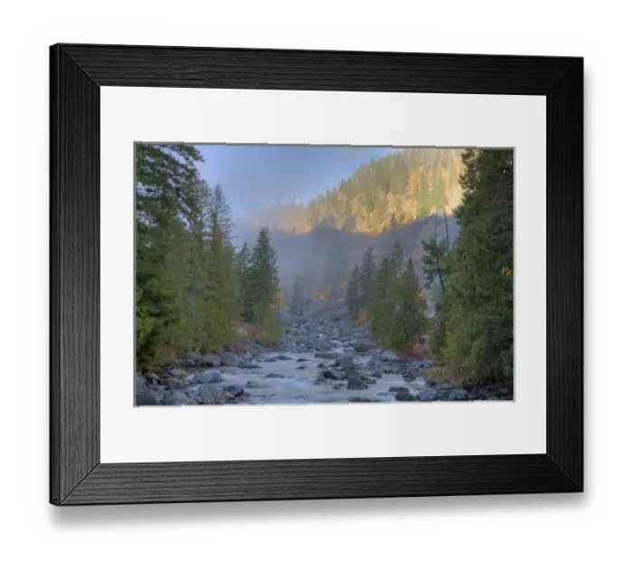 Framed Print : WA, Wenatchee NF, near Leavenworth, Autumn color along Icicle Creek Framed Print : WA, Wenatchee NF, near Leavenworth, Autumn color along Icicle Creek