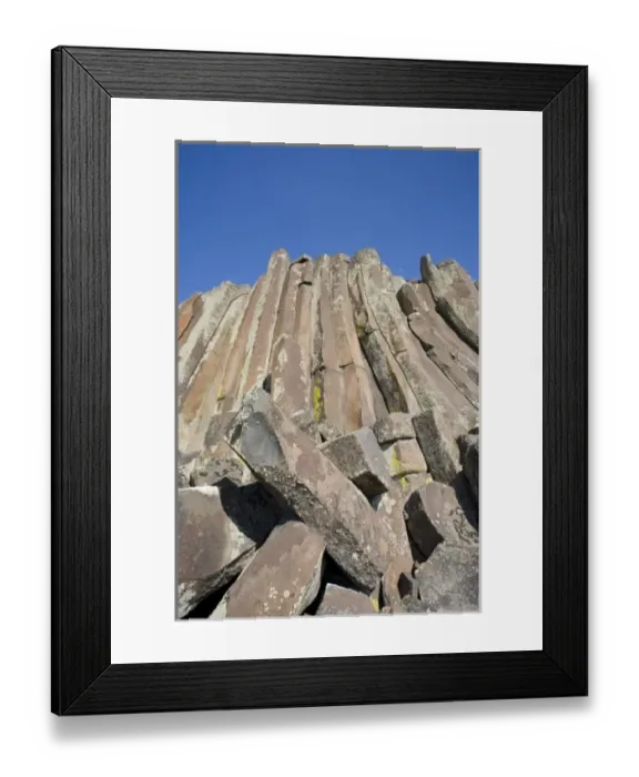 Framed Print : WA, Othello, Columbia National Wildlife Refuge, columnar basalt formation