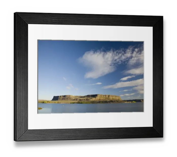 Framed Print : WA, Grant County, Upper Grand Coulee, Steamboat Rock, a massive basalt butte Framed Print : WA, Grant County, Upper Grand Coulee, Steamboat Rock, a massive basalt butte