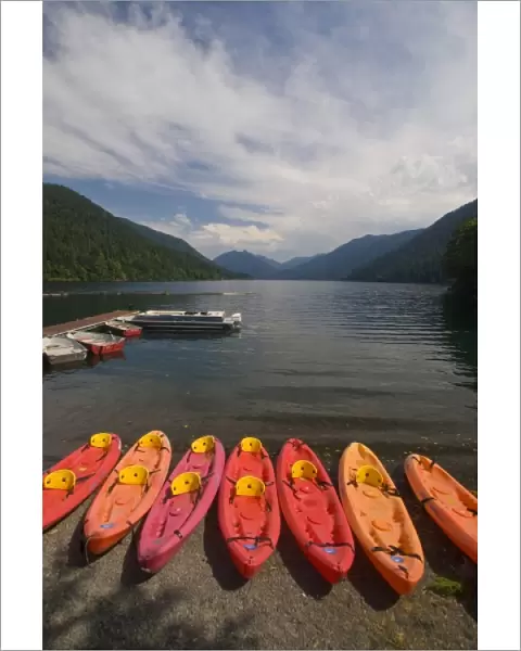 Boats For Rent at Fairholm, Lake Crescent, Olympic National Park, Washington, US