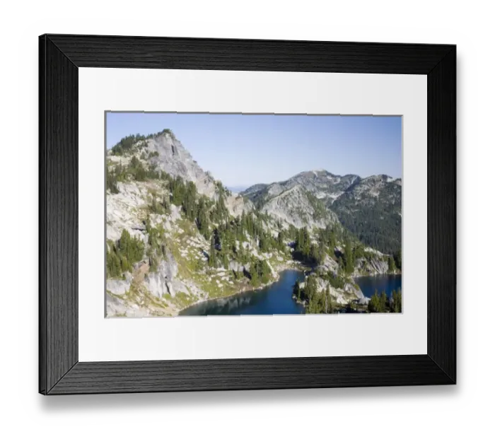 Framed Print : WA, Alpine Lakes Wilderness, Granite Mountain Potholes, with Trico Mountain Framed Print : WA, Alpine Lakes Wilderness, Granite Mountain Potholes, with Trico Mountain