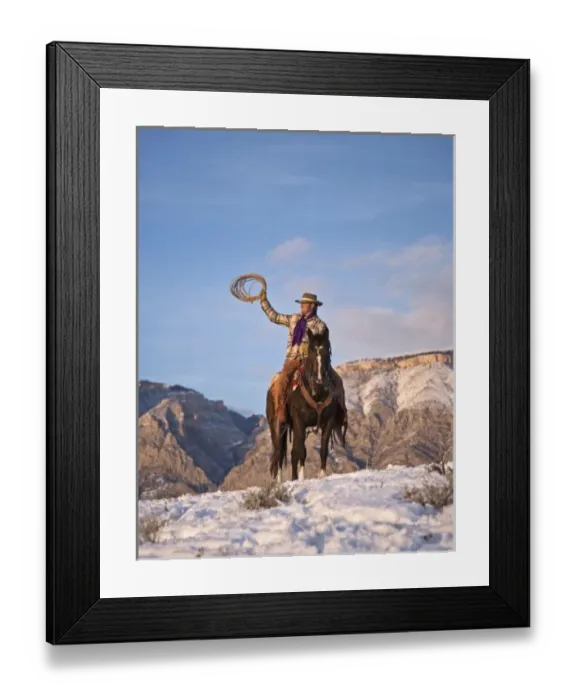 Framed Print : Cowboy riding a horse on the range on The Hideout Ranch in Shell Wyoming Framed Print : Cowboy riding a horse on the range on The Hideout Ranch in Shell Wyoming