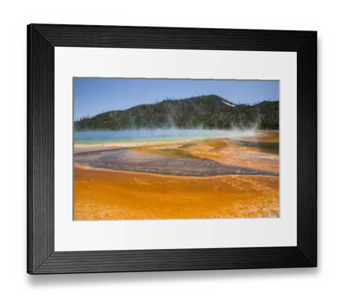 Framed Print : WY, Yellowstone National Park, Midway Geyser Basin, Grand Prismatic Spring, colorful