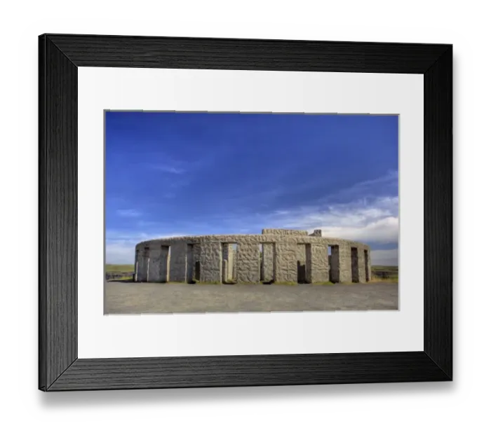 Framed Print : USA, Washington, Columbia River Gorge National Scenic Area, Stonehenge Memorial