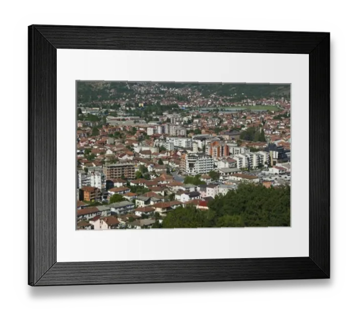 Framed Print : MACEDONIA, Ohrid. Overview of new Ohrid