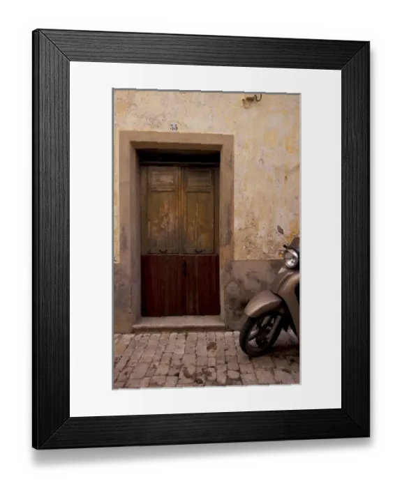 Framed Print : Spain, Balearics, Menorca, Ciutadella. Old city doorway on Placa d es Born Framed Print : Spain, Balearics, Menorca, Ciutadella. Old city doorway on Placa d es Born