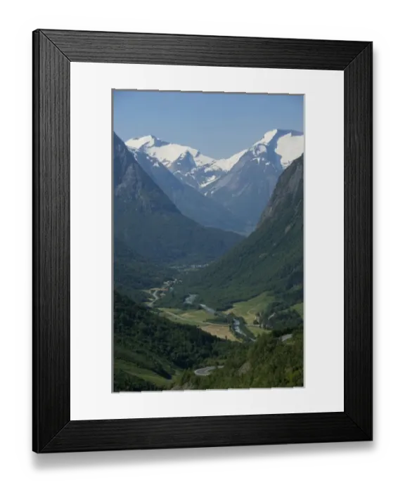 Framed Print : Norway, Geirangerfjord District. Jostedalsbreen National Park. Scenic overlook of park Framed Print : Norway, Geirangerfjord District. Jostedalsbreen National Park. Scenic overlook of park