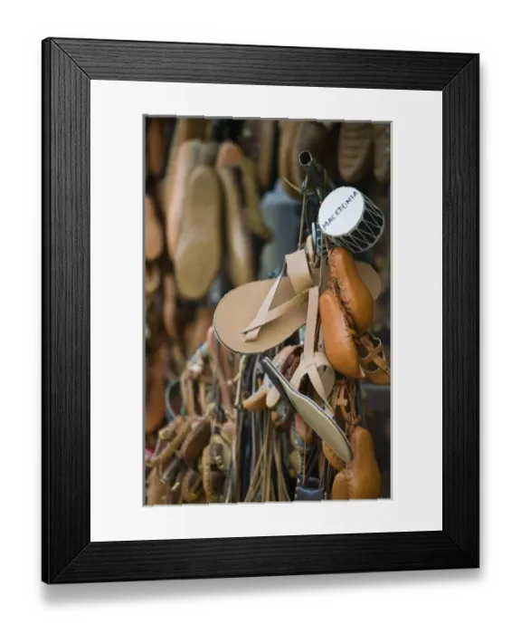 Framed Print : MACEDONIA, Skopje. Macedonian Shoes / Carsija Old Town Framed Print : MACEDONIA, Skopje. Macedonian Shoes / Carsija Old Town