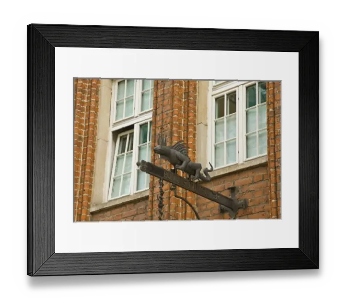 Framed Print : Poland, Gdansk. Detail of restaurant sign Framed Print : Poland, Gdansk. Detail of restaurant sign