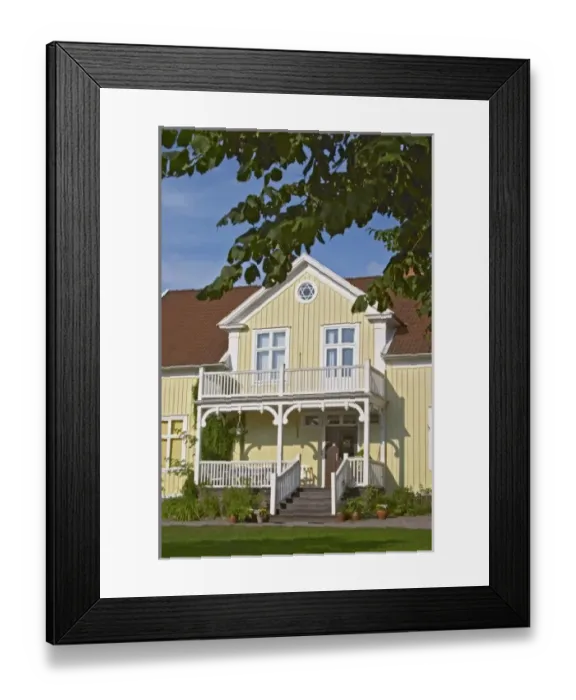 Framed Print : The Nya Mangardsbyggnaden New Farm House, where Astrid Lindgren lived and that she