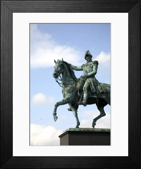 Framed Print : The statue of King of Karl XIV Johan in Gamla Stan. Stockholm. Sweden Framed Print : The statue of King of Karl XIV Johan in Gamla Stan. Stockholm. Sweden