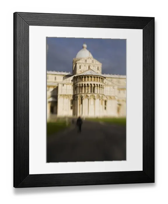 Framed Print : Italy, Pisa, Selective Focus of the Duomo and Il Campo dei Miracoli - The Field of Miracles