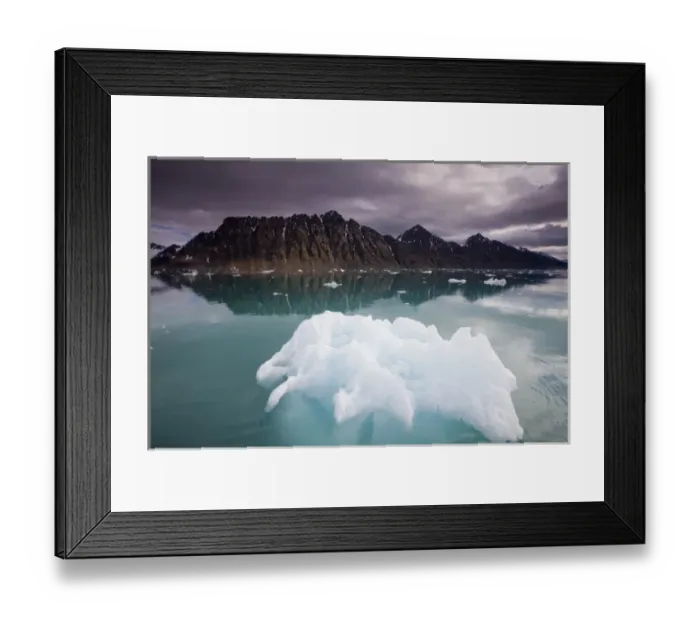 Framed Print : Norway, Svalbard, Spitsbergen, Iceberg floating in Lilliehookfjorden in Krossfjord