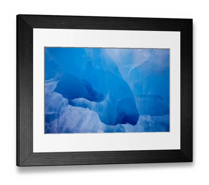Framed Print : Norway, Svalbard, Spitsbergen, Deep blue iceberg floating near face of Lilliehook
