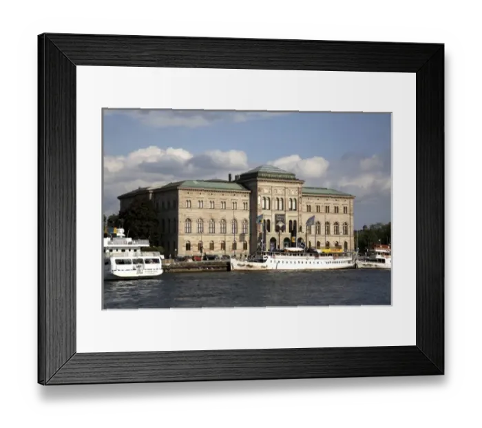Framed Print : Sweden. Stocholm. National Museum in Norrmalm waterfront Framed Print : Sweden. Stocholm. National Museum in Norrmalm waterfront
