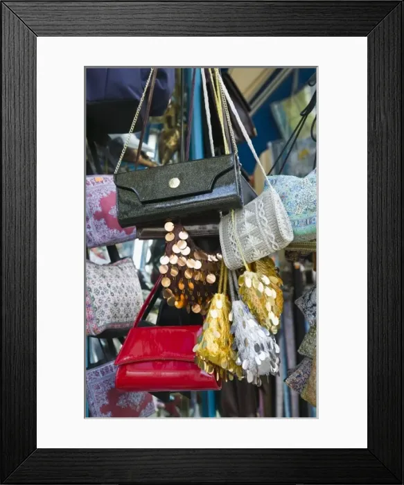 Framed Print : MACEDONIA, Skopje. Carsija Old Town- Purses for sale Framed Print : MACEDONIA, Skopje. Carsija Old Town- Purses for sale