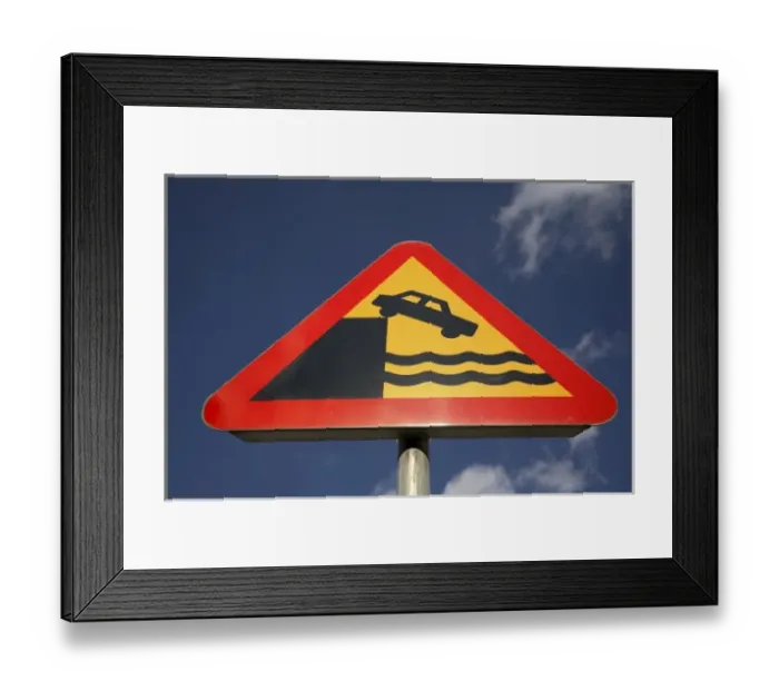 Framed Print : A traffic sign in Sodermalm Island dock. Stockholm. Sweden Framed Print : A traffic sign in Sodermalm Island dock. Stockholm. Sweden