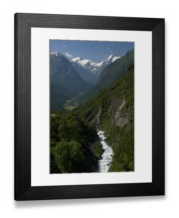 Framed Print : Norway, Geirangerfjord District. Jostedalsbreen National Park