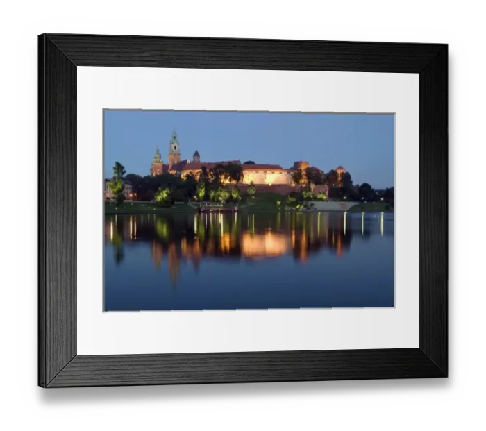 Framed Print : Wawel Hill with Royal Castle and Cathedral across the Vistula River, Krakow, Poland Framed Print : Wawel Hill with Royal Castle and Cathedral across the Vistula River, Krakow, Poland
