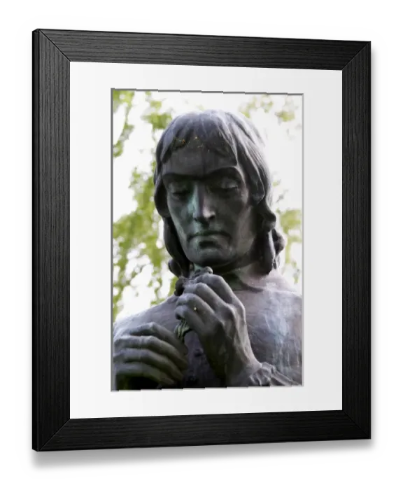 Framed Print : A statue of Carl Linnaeus holding a bird by Gerda Sprinchorn standing in the church Framed Print : A statue of Carl Linnaeus holding a bird by Gerda Sprinchorn standing in the church