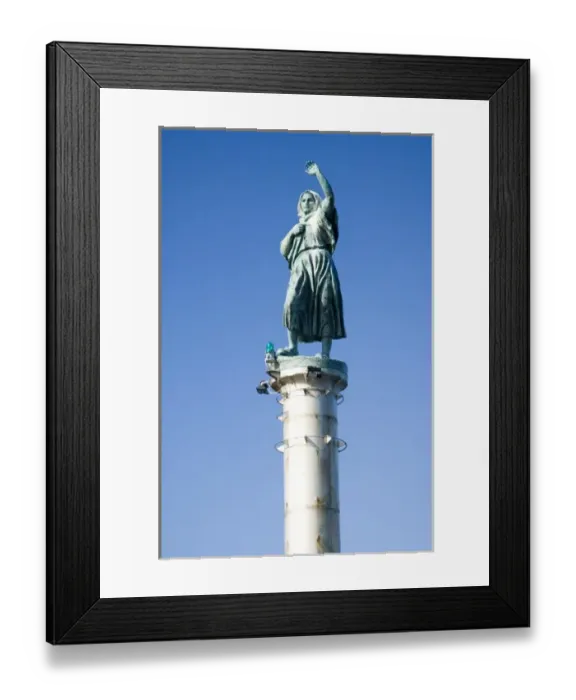 Framed Print : Europe, Norway, Lofoten, Svolvaer. The statue Fishermans Wife at the harbour entrance Framed Print : Europe, Norway, Lofoten, Svolvaer. The statue Fishermans Wife at the harbour entrance