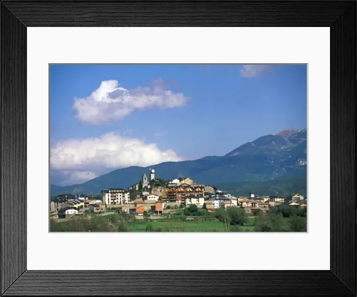 Framed Print : Spain, Catalunya, Bellver de Cerdanya. Village by Andorian border Framed Print : Spain, Catalunya, Bellver de Cerdanya. Village by Andorian border