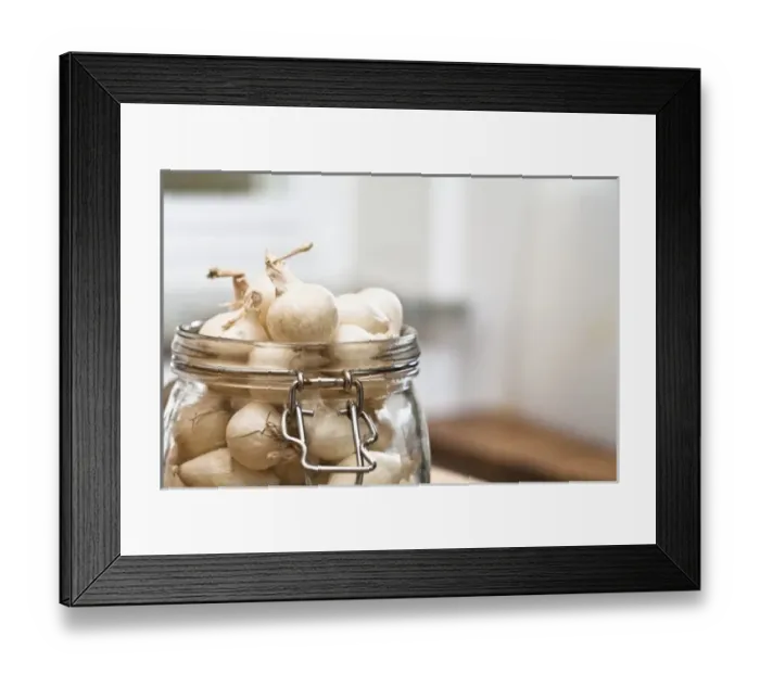 Framed Print : Stockholm, Sweden - Closeup cropped image of pearl onions in a jar Framed Print : Stockholm, Sweden - Closeup cropped image of pearl onions in a jar