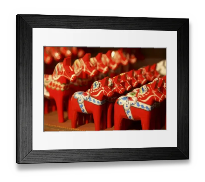 Framed Print : The wooden Dala horses a symbol of Sweden for sale in a Gamla Stan souvenir shop Framed Print : The wooden Dala horses a symbol of Sweden for sale in a Gamla Stan souvenir shop