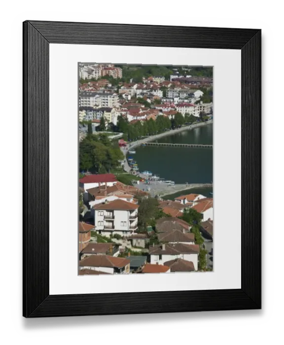 Framed Print : MACEDONIA, Ohrid. Buildings of Ohrid Old Town Framed Print : MACEDONIA, Ohrid. Buildings of Ohrid Old Town