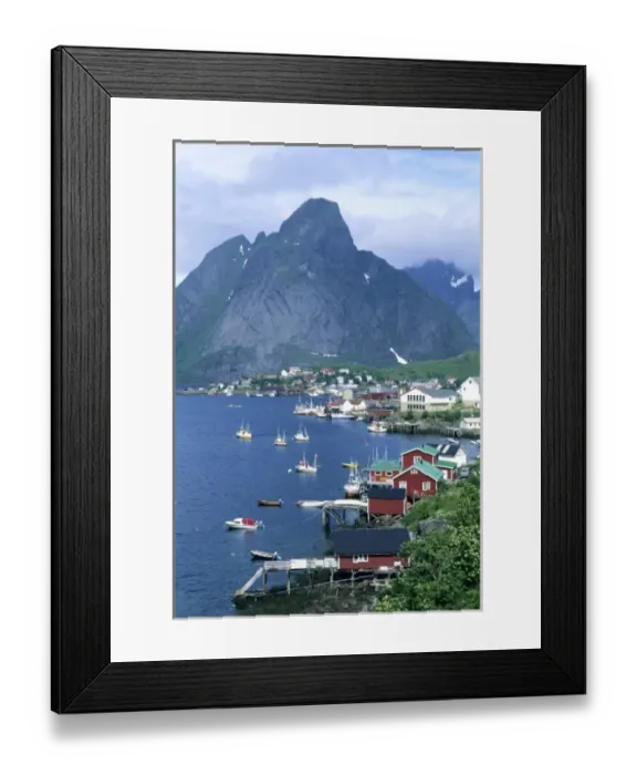 Framed Print : Norway, Lofoten Islands, Moskenesoya Island, Reine, above Arctic Circle, traditional fishing Framed Print : Norway, Lofoten Islands, Moskenesoya Island, Reine, above Arctic Circle, traditional fishing